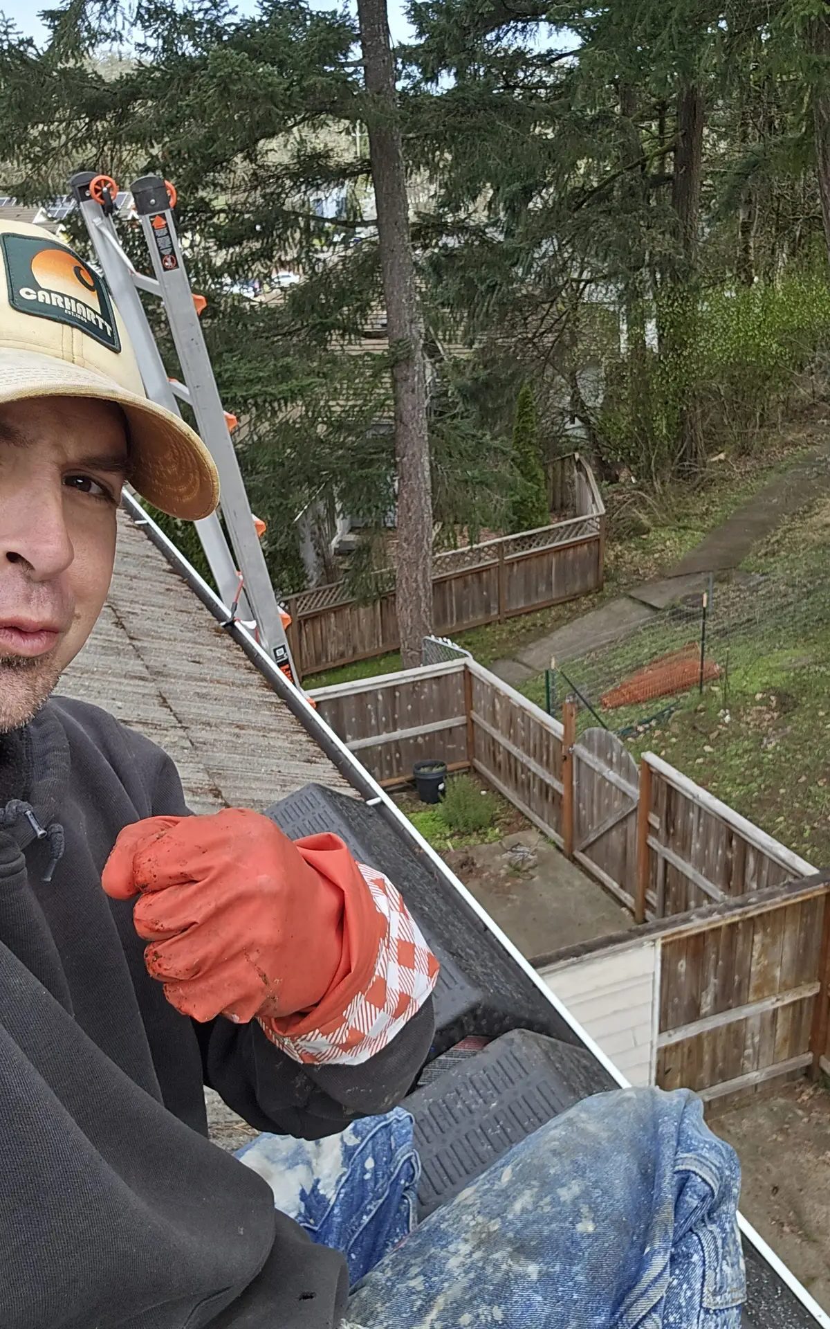 Residential house washing in Hillsboro Oregon Professional house washing service treating residential home exterior in Hillsboro Oregon with soft-wash technique