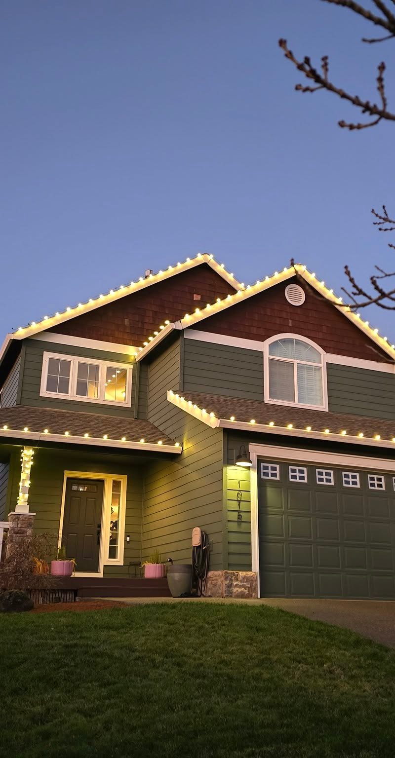Christmas Lights Installation - Warm White - Salem Oregon - After